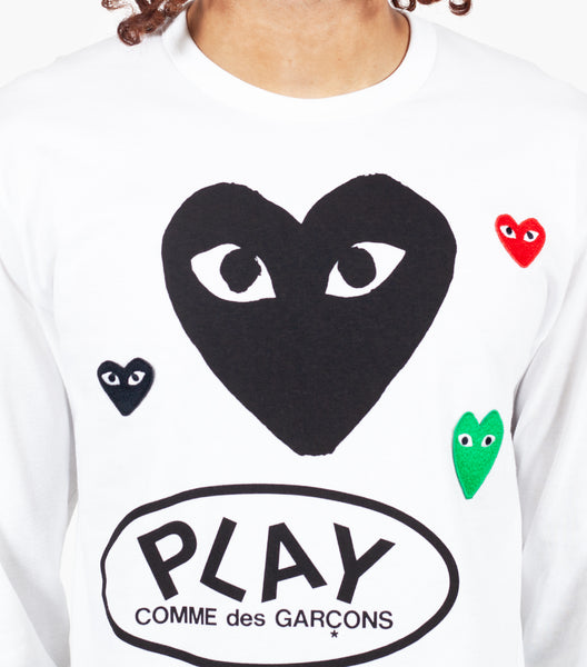 Comme des Garçons PLAY T-Shirt White Black