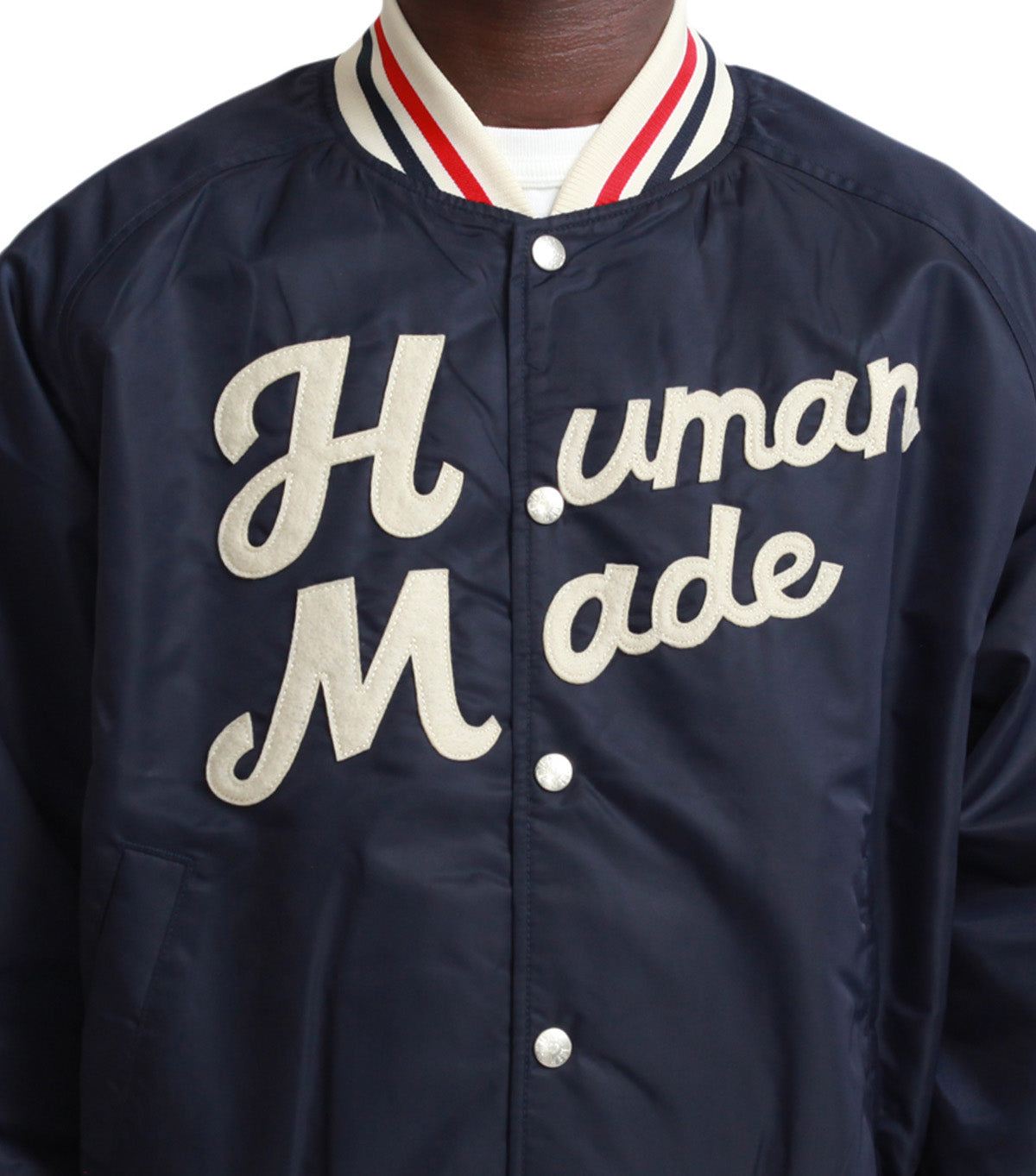 Human Made Nylon Stadium Jacket Navy