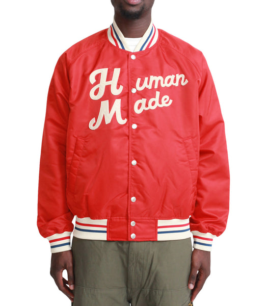 Human Made Nylon Stadium Jacket Red