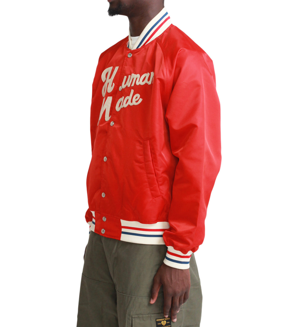 Human Made Nylon Stadium Jacket Red
