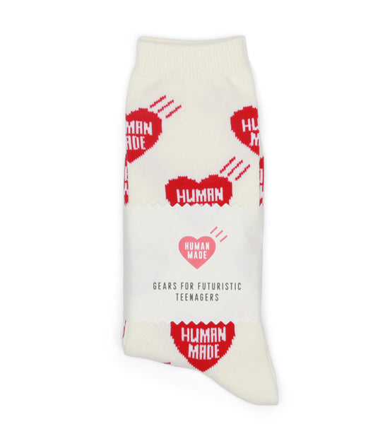 Human Made Heart Socks Red White