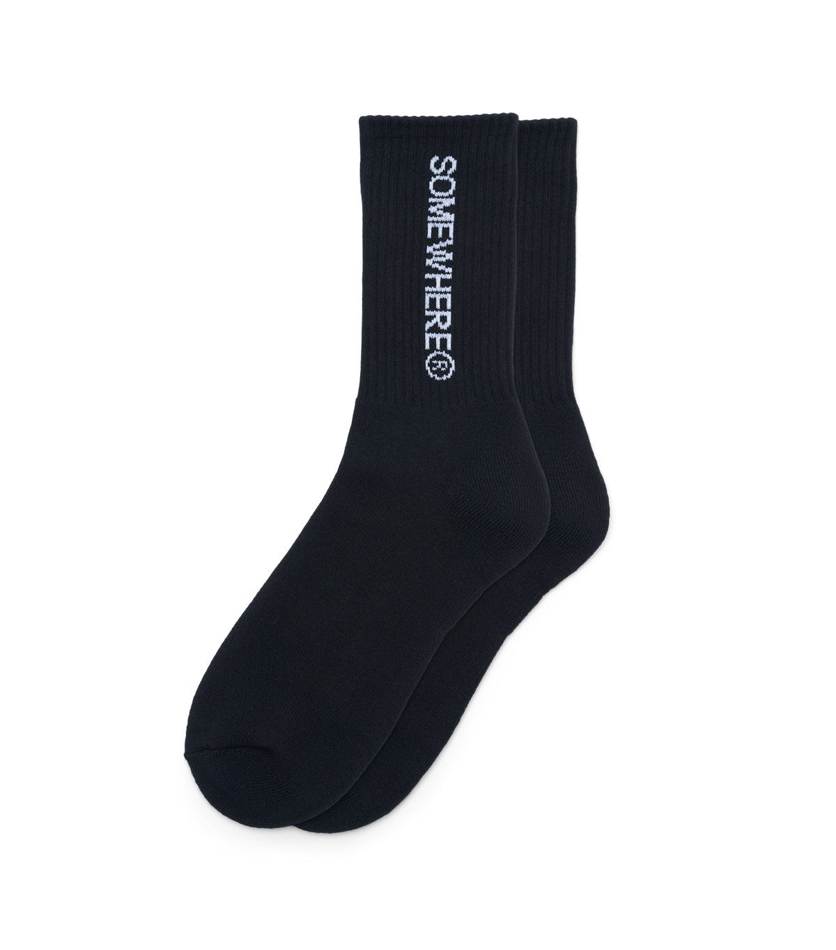 SOMEWHERE Original Crew Socks Black - SOMEWHERE