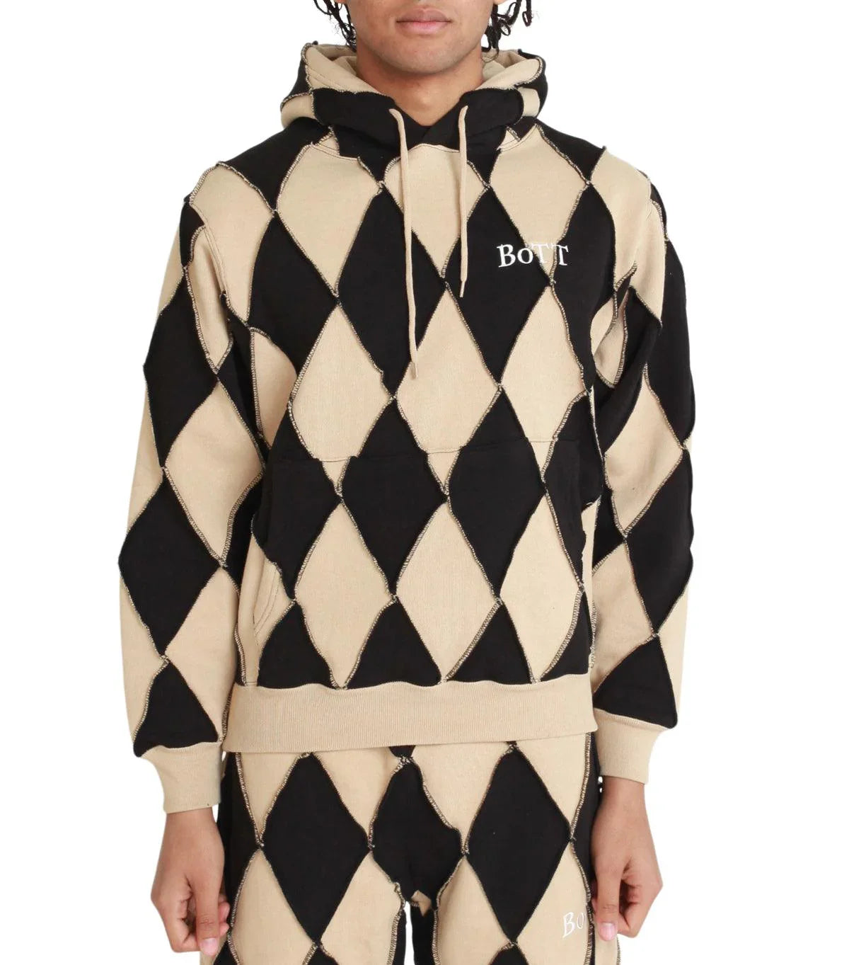 BoTT Patchwork Hoodie Black | SOMEWHERE