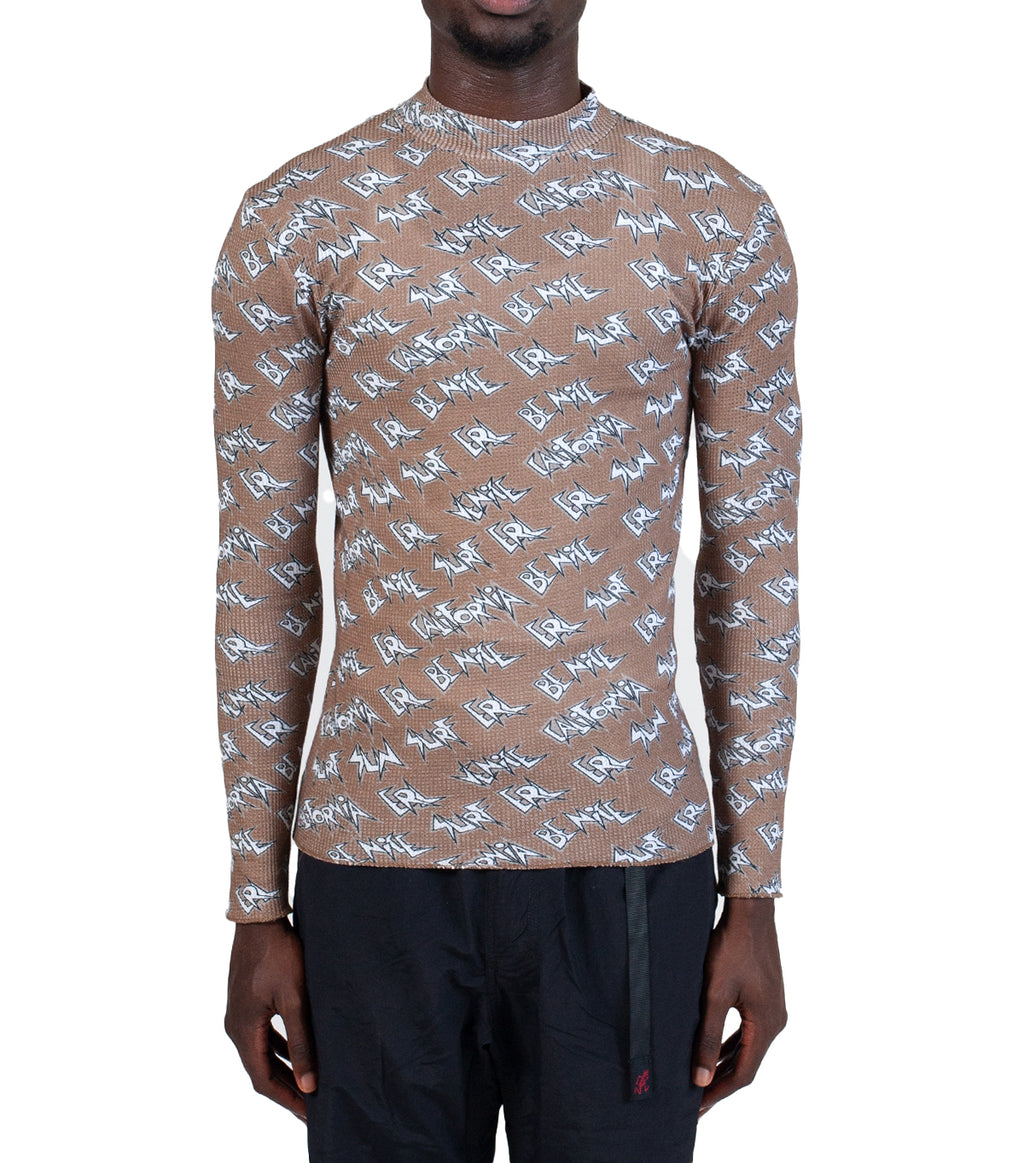 ERL Waffle Knit Thermal Brown