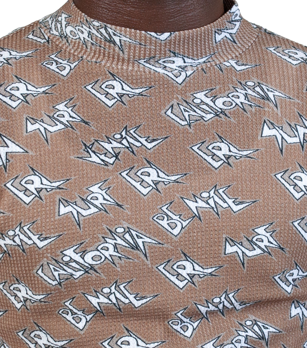 ERL Waffle Knit Thermal Brown
