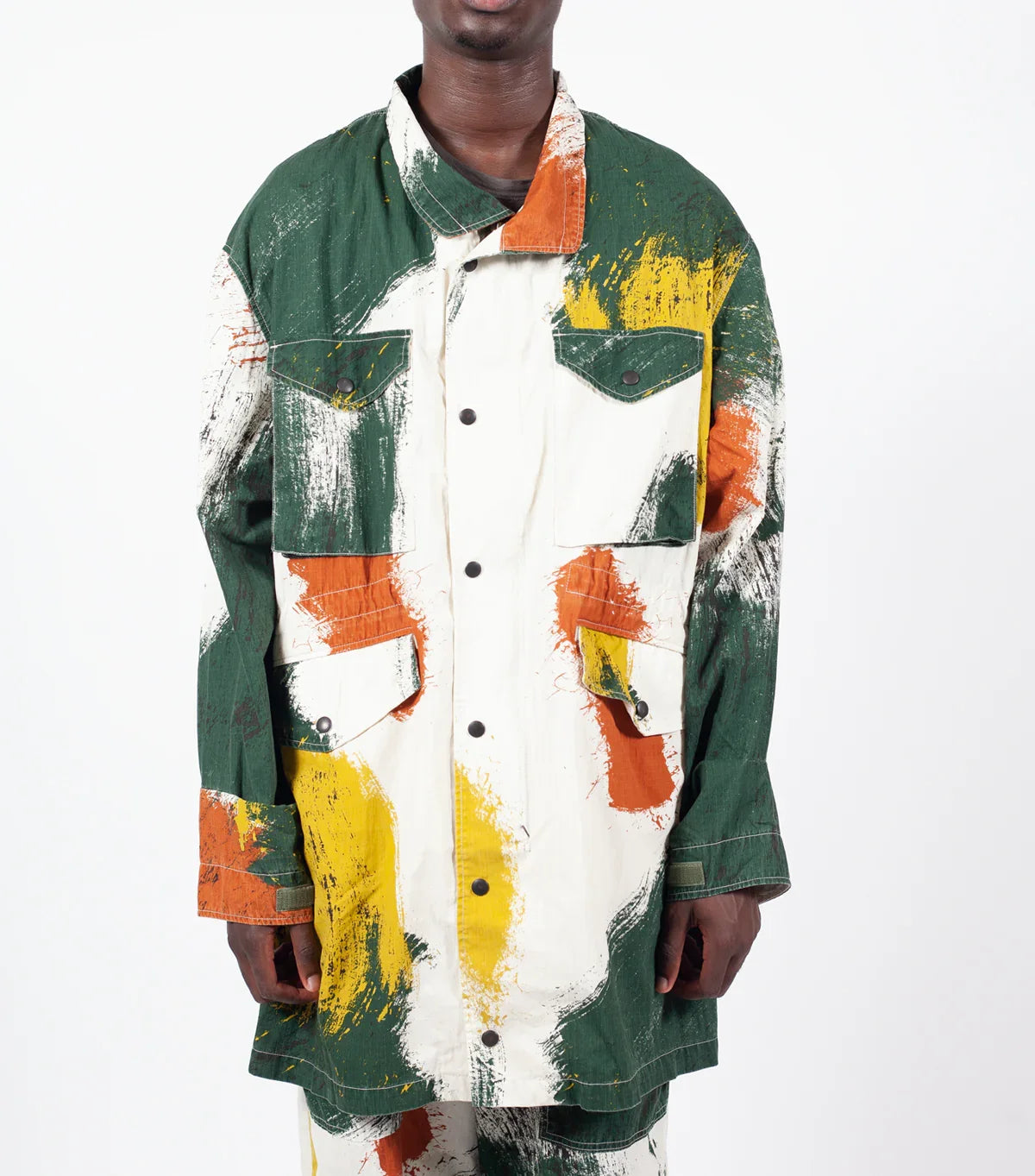 Kapital Brush Camo Resizing Fieldcoat Ecru