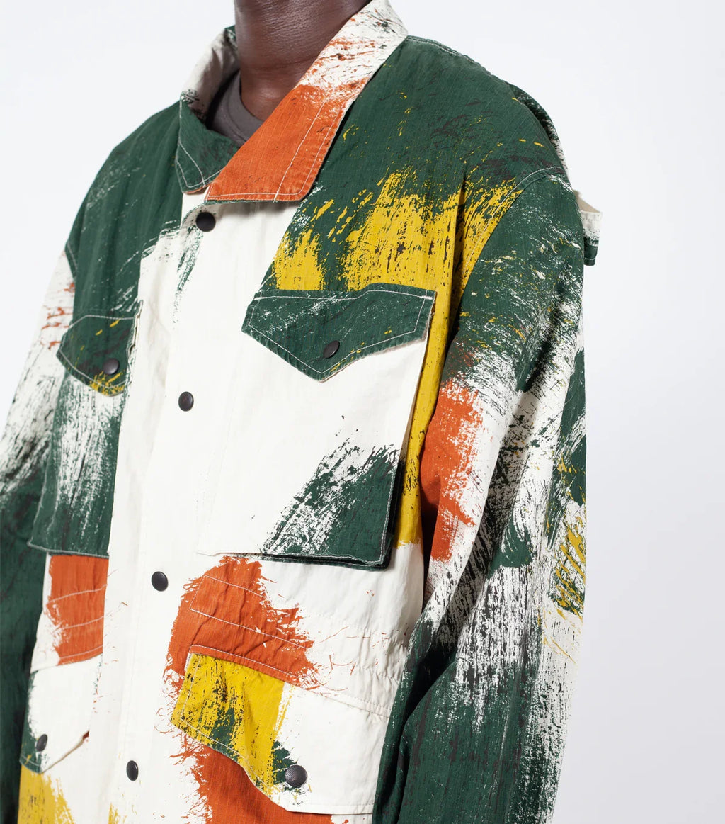 Kapital Brush Camo Resizing Fieldcoat Ecru