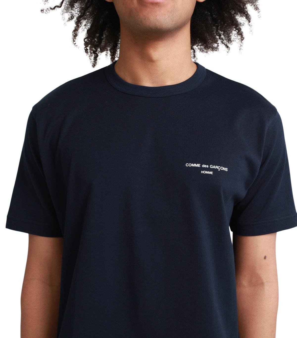 CdG Homme Logo T-Shirt Navy | SOMEWHERE