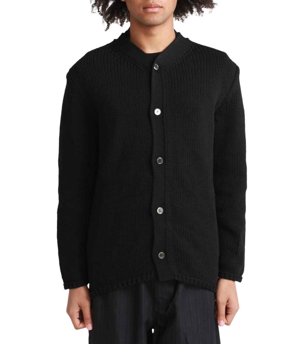 CdG Homme Plus Asymmetric Sweater Black | SOMEWHERE®