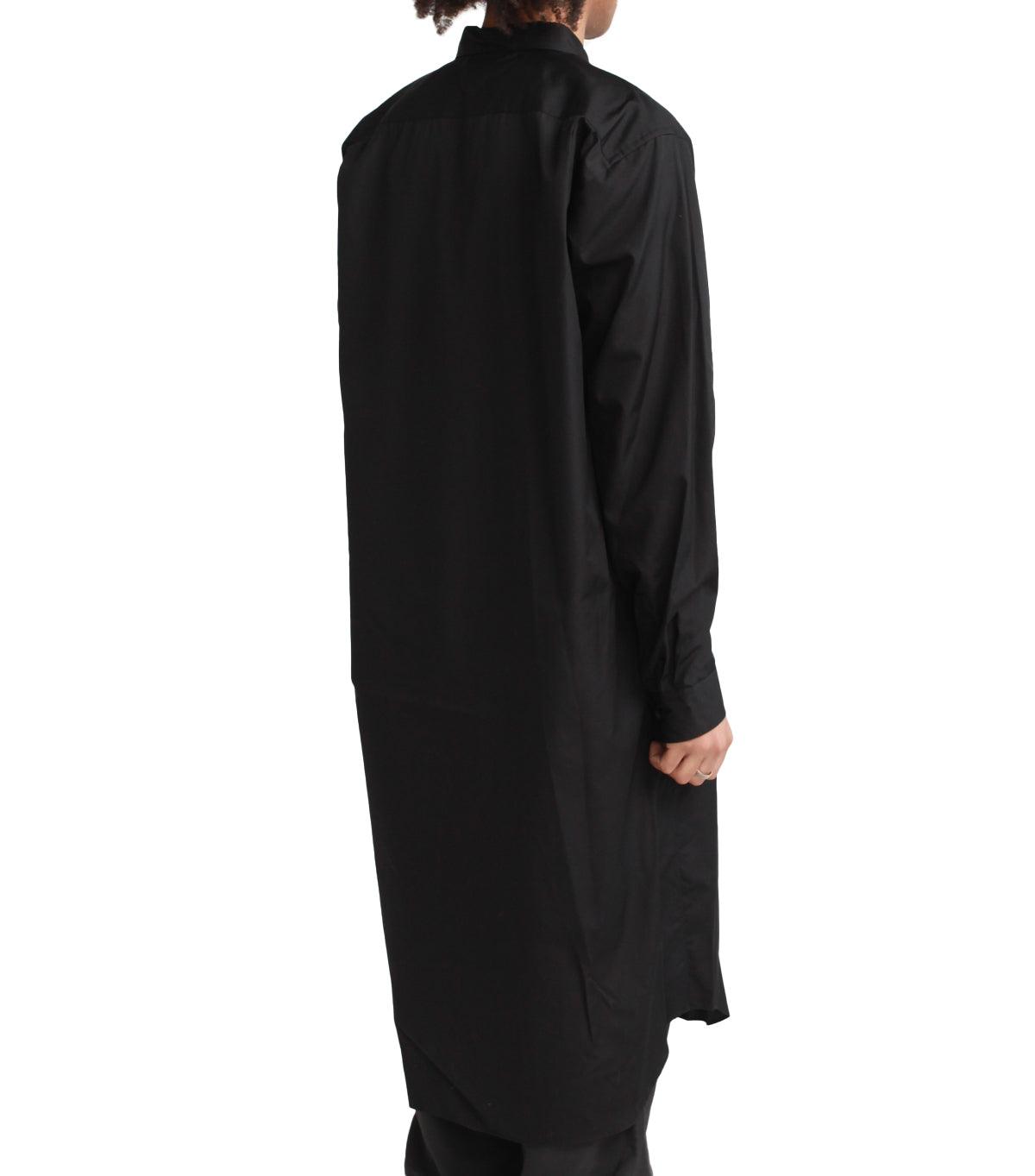 CdG Homme Plus Long Dress Shirt Black | SOMEWHERE