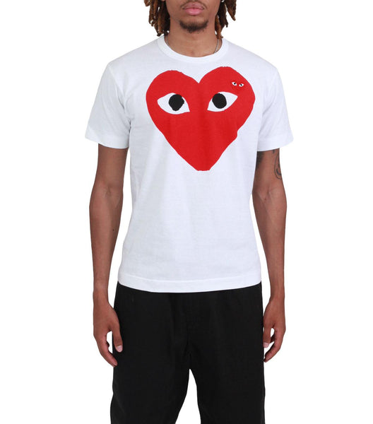 CdG PLAY Big Heart T-Shirt White