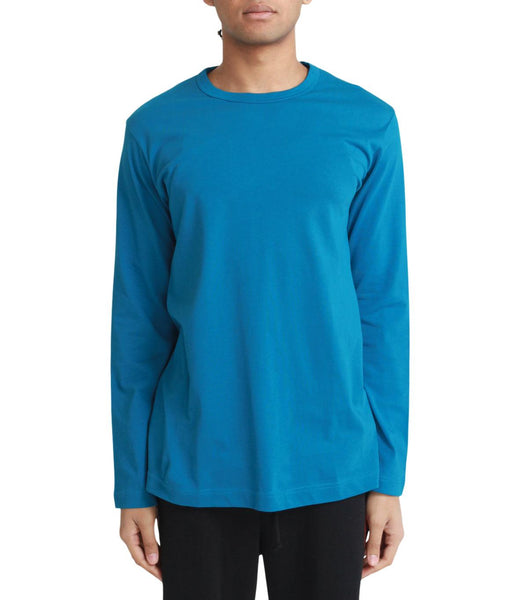CdG SHIRT Rear Logo Long Sleeve T-Shirt Blue