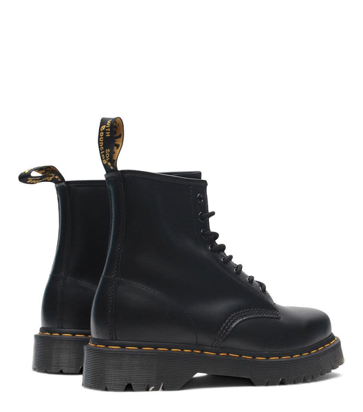 Dr. Martens 1460 Bex Squared Toe Leather Lace Up Smooth Boots Black | SOMEWHERE
