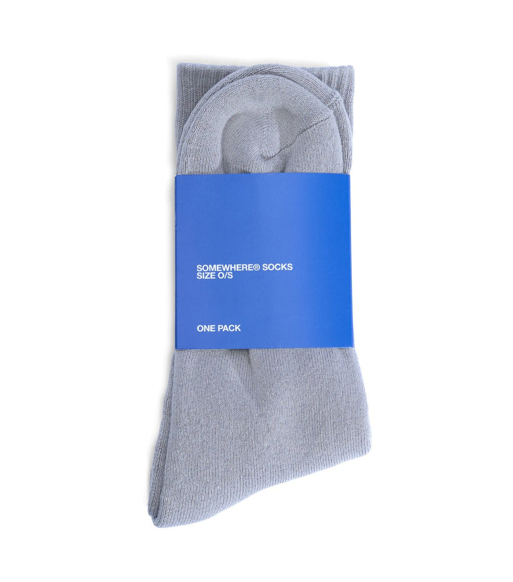 SOMEWHERE Original Crew Socks Grey - SOMEWHERE