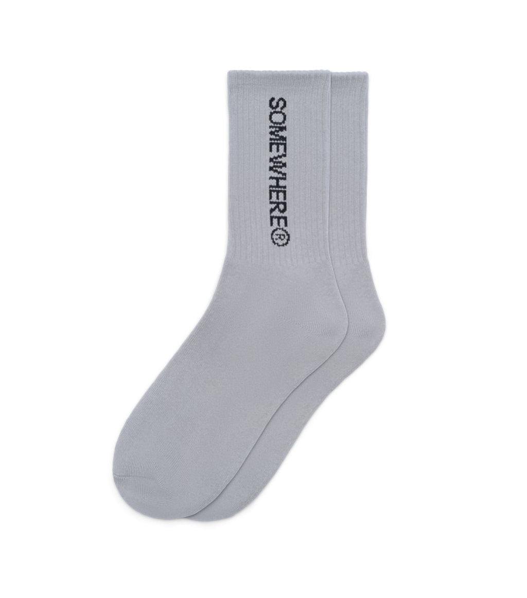 SOMEWHERE Original Crew Socks Grey - SOMEWHERE