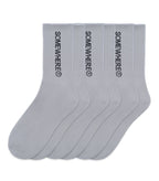 SOMEWHERE Original Crew Socks Grey (3 Pack)
