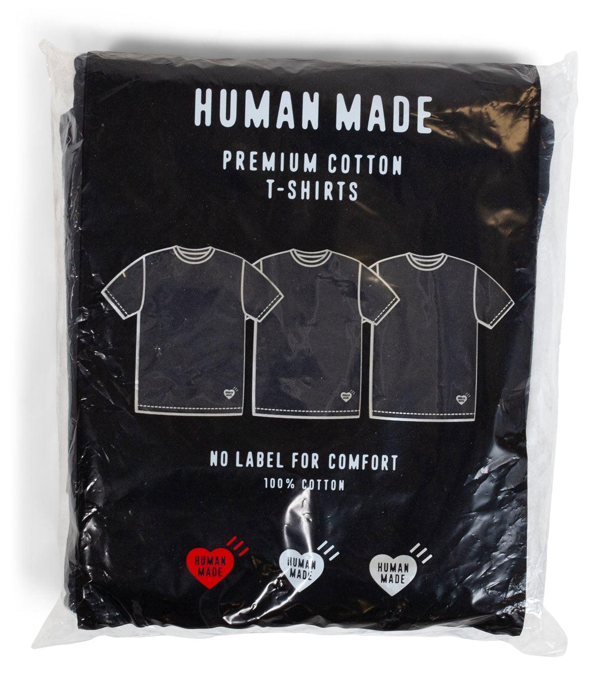 Human Made 3 Pack T-Shirt Set Black | SOMEWHERE