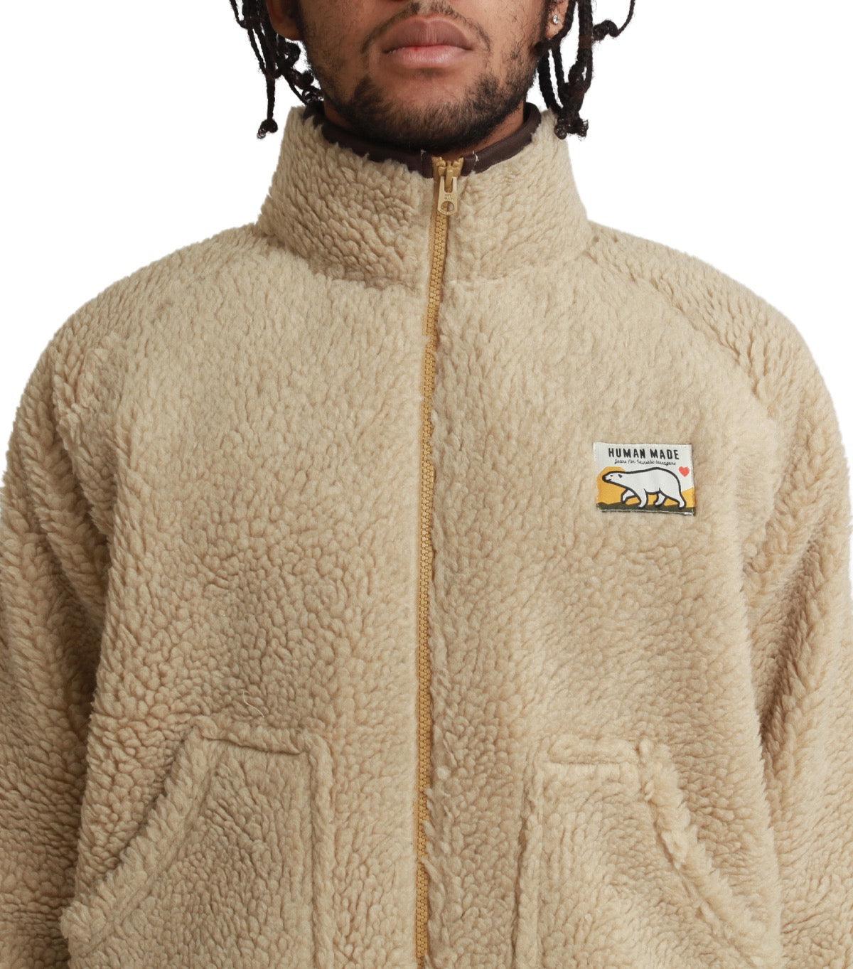 Human Made Boa Fleece Jacket Beige | SOMEWHERE