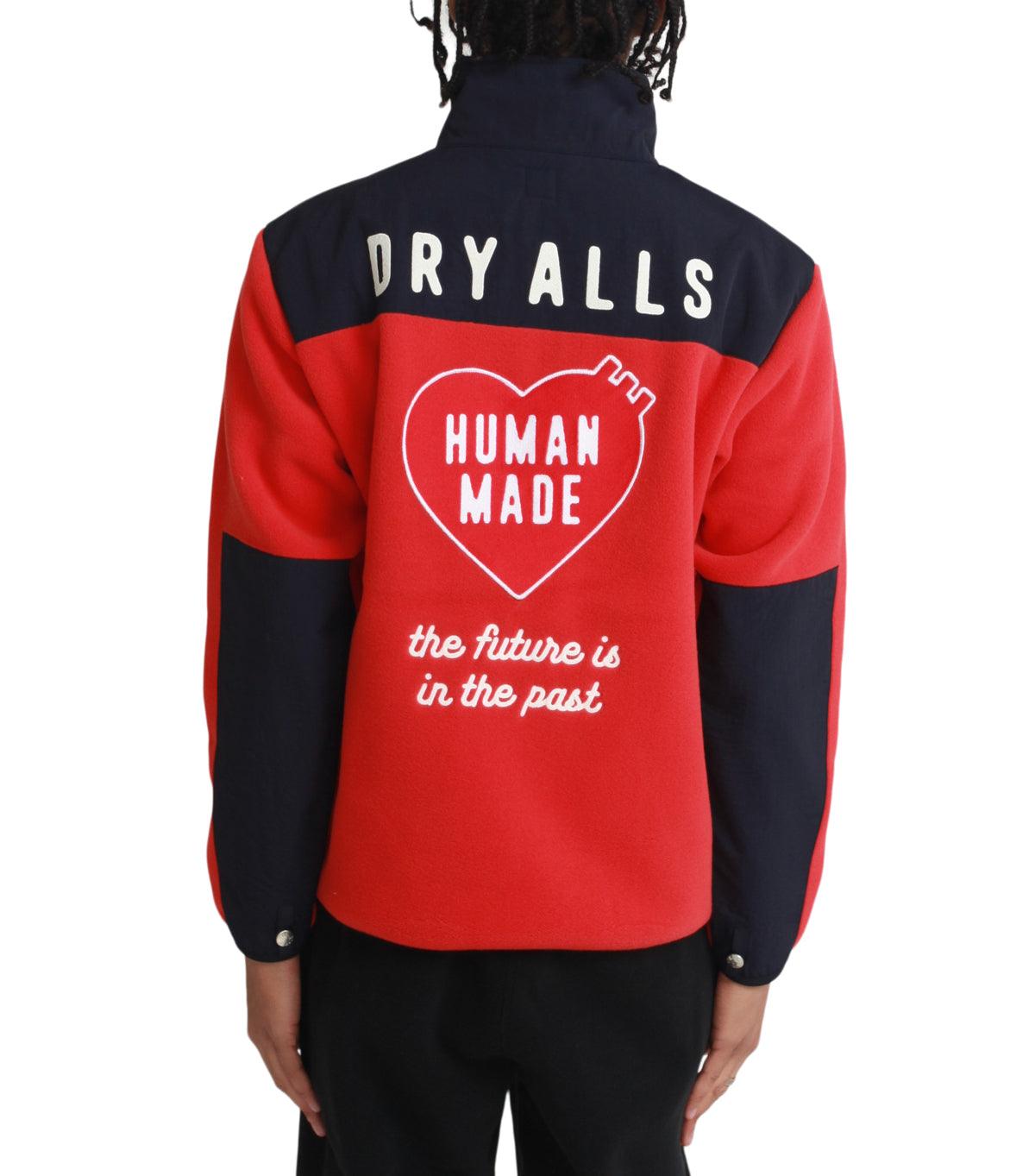 Human Made Fleece Half Zip Jacket Red | SOMEWHERE