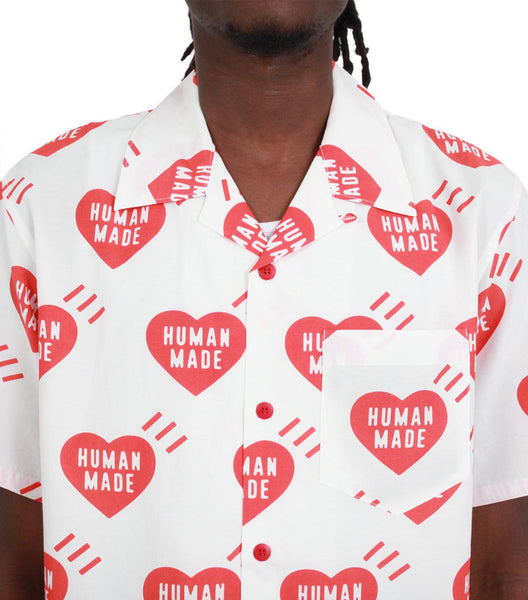 Human Made Heart Aloha Shirt White | SOMEWHERE