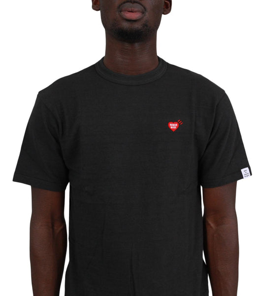 Human Made Heart Badge T-Shirt Black | SOMEWHERE