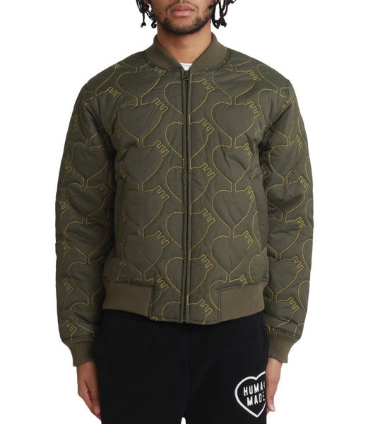 Human Made Heart Quilting Jacket Olive