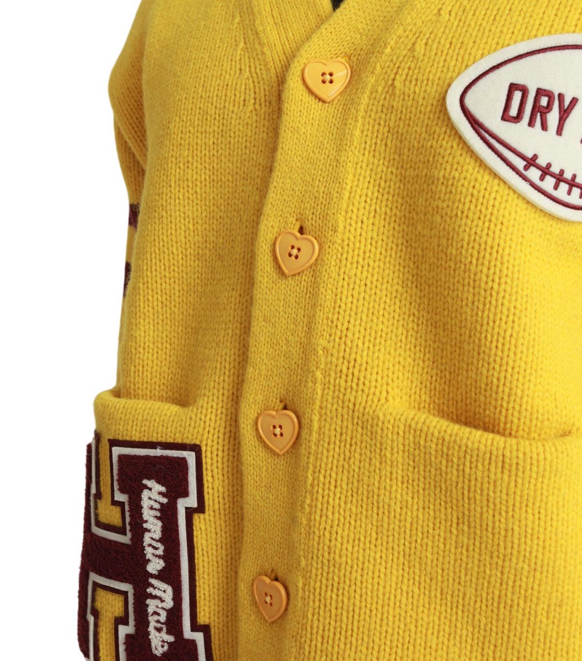 Human Made Low Gauge Knit Cardigan Yellow