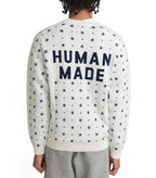Human Made Polar Bear Jacquard Knit Sweater White | SOMEWHERE
