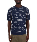 Human Made Printed S/S Sweatshirt Navy | SOMEWHERE
