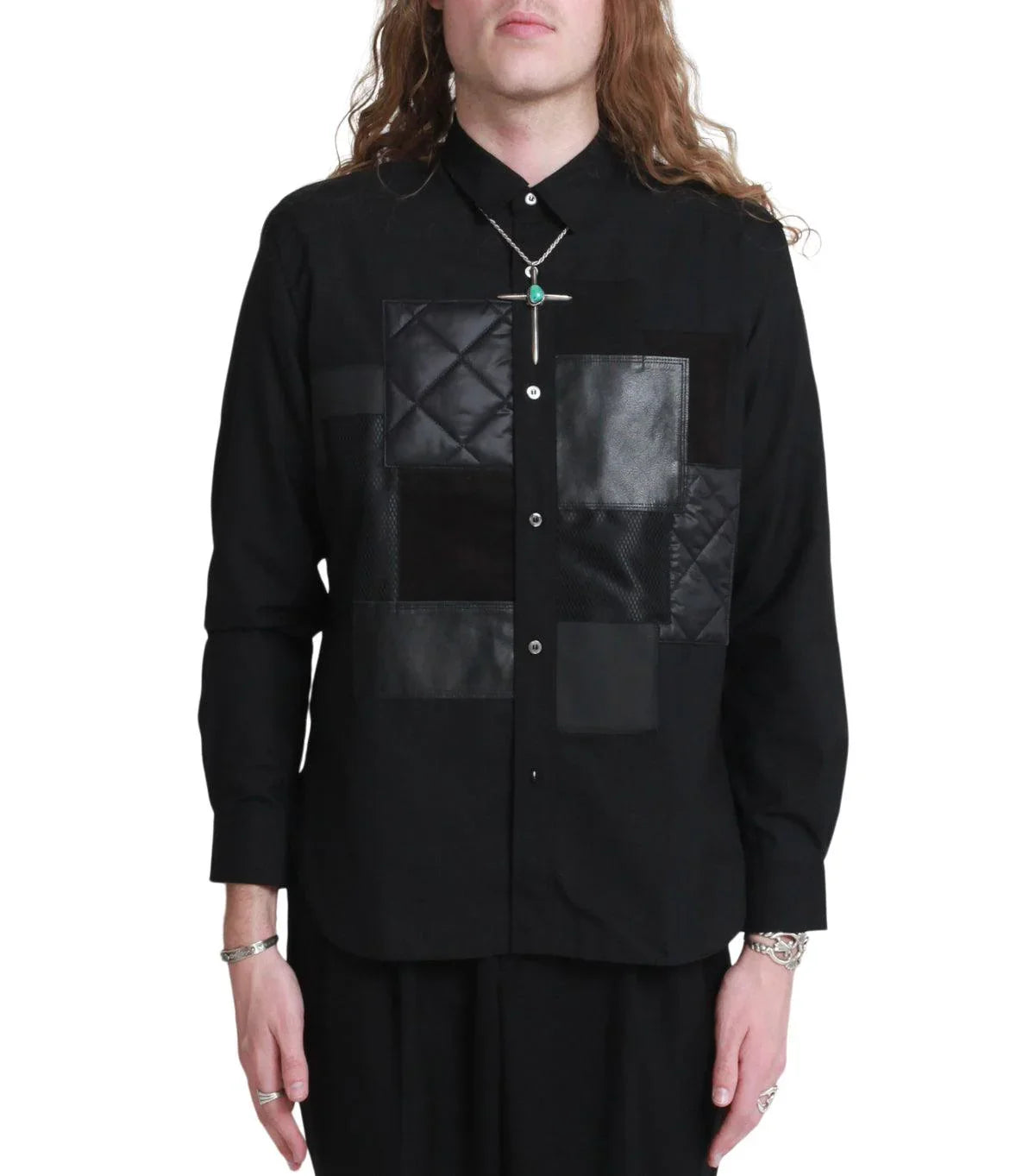 Junya Watanabe MAN Ripstop Button Up Shirt Black | SOMEWHERE