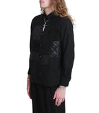 Junya Watanabe MAN Ripstop Button Up Shirt Black | SOMEWHERE