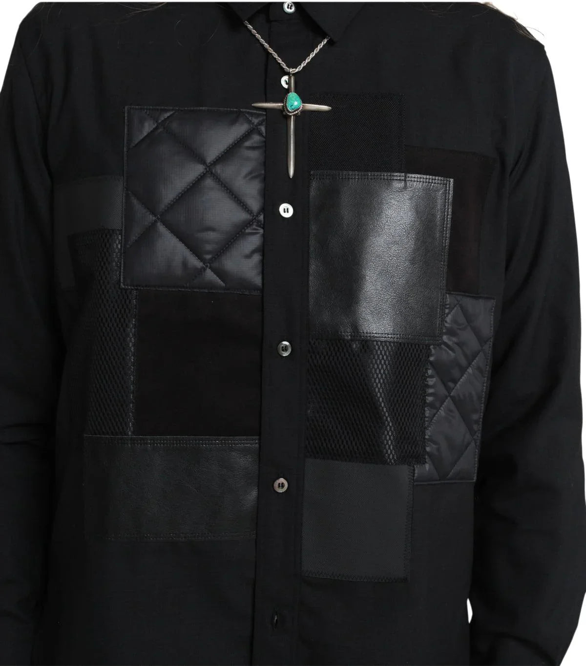 Junya Watanabe MAN Ripstop Button Up Shirt Black | SOMEWHERE