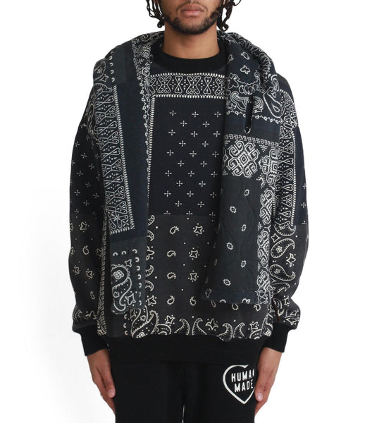 Kapital 30/- Sweater Knit Bandana Kesa Parka Black