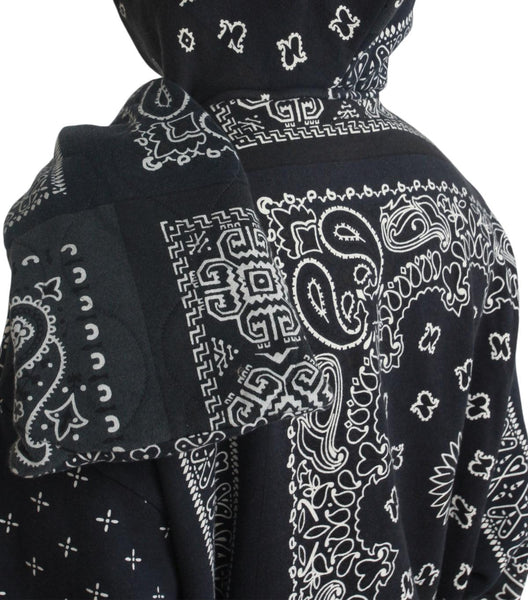 Kapital 30/- Sweater Knit Bandana Kesa Parka Black | SOMEWHERE