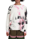 Kapital 5G Cotton Knit Crew Sweater (Ashbury Dyed) Black Pink | SOMEWHERE