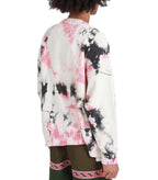 Kapital 5G Cotton Knit Crew Sweater (Ashbury Dyed) Black Pink | SOMEWHERE
