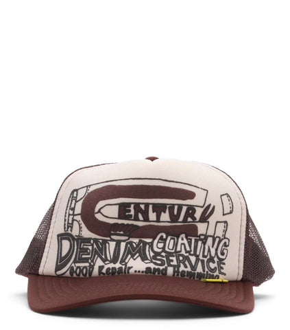 Kapital Century Denim Coating Service Truck Cap Ecru