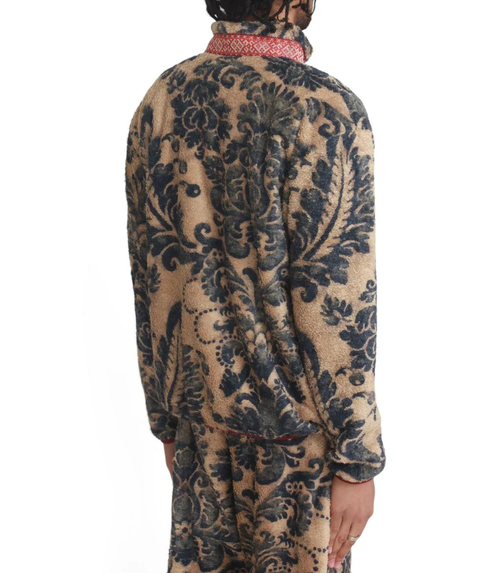 Kapital Damask Fleece Zip Blouson Beige | SOMEWHERE