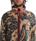 Kapital Damask Fleece Zip Blouson Beige | SOMEWHERE