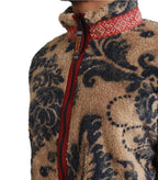 Kapital Damask Fleece Zip Blouson Beige | SOMEWHERE
