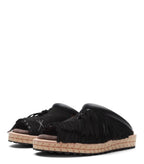 Kapital Deer Leather Pueblo Sabot Sandals Black | SOMEWHERE