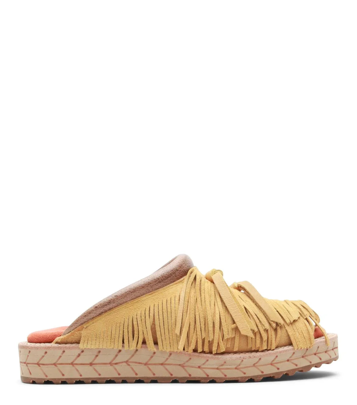 Kapital Deer Leather Pueblo Sabot Sandals Yellow | SOMEWHERE