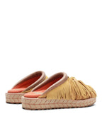 Kapital Deer Leather Pueblo Sabot Sandals Yellow | SOMEWHERE