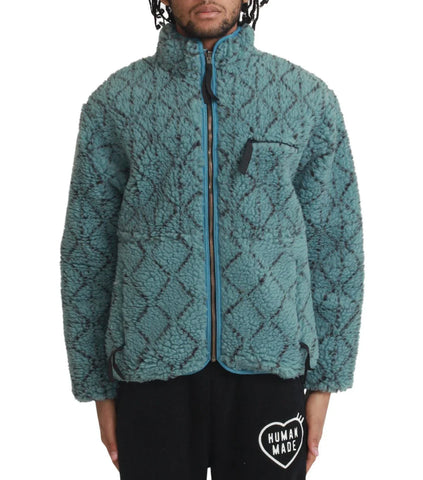 Kapital Do-Gi Sashiko Boa Fleece Reversible Blouson Blue | SOMEWHERE®