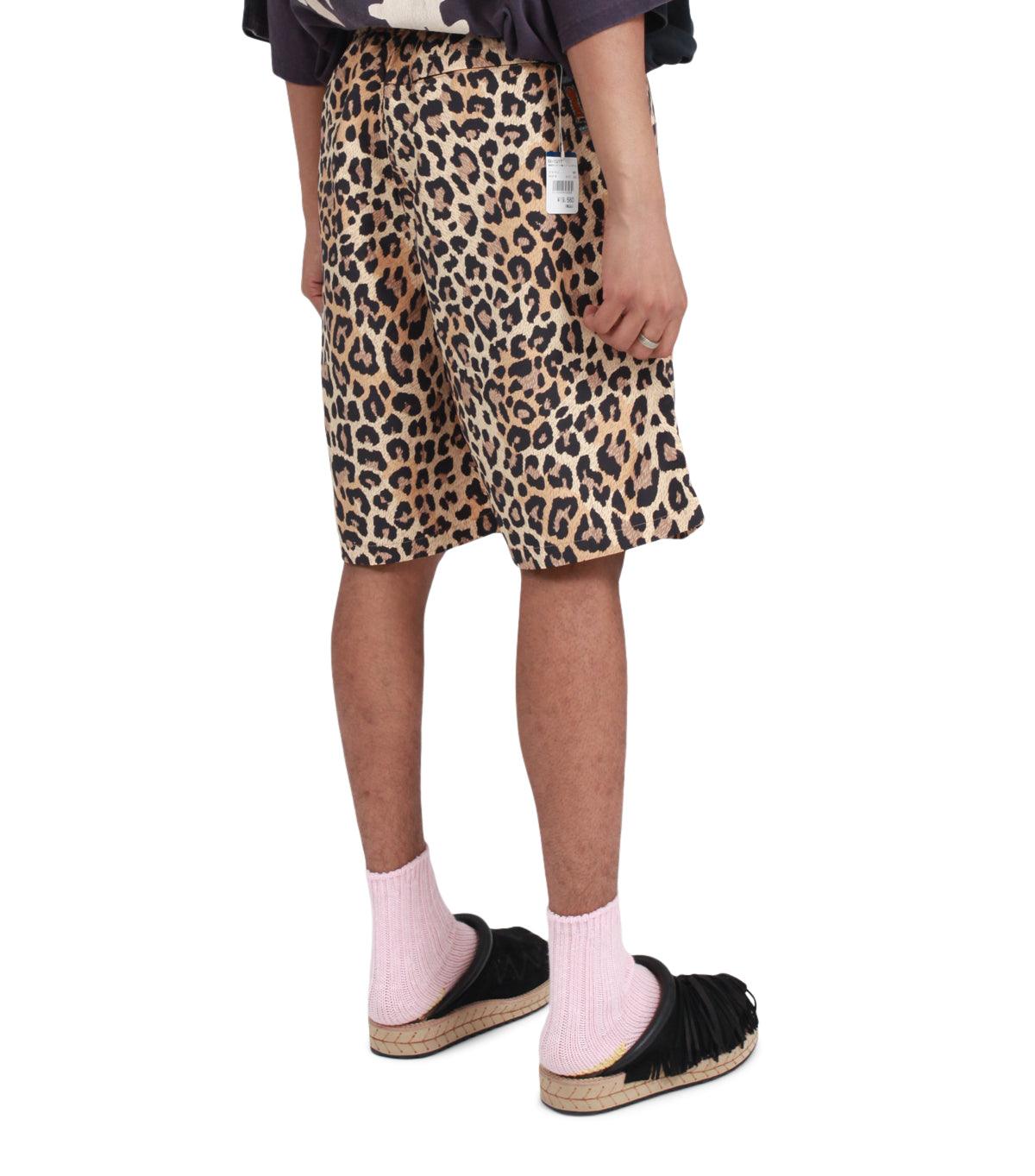 Kapital Fast-Dry Taffeta Leopard Shorts Brown | SOMEWHERE