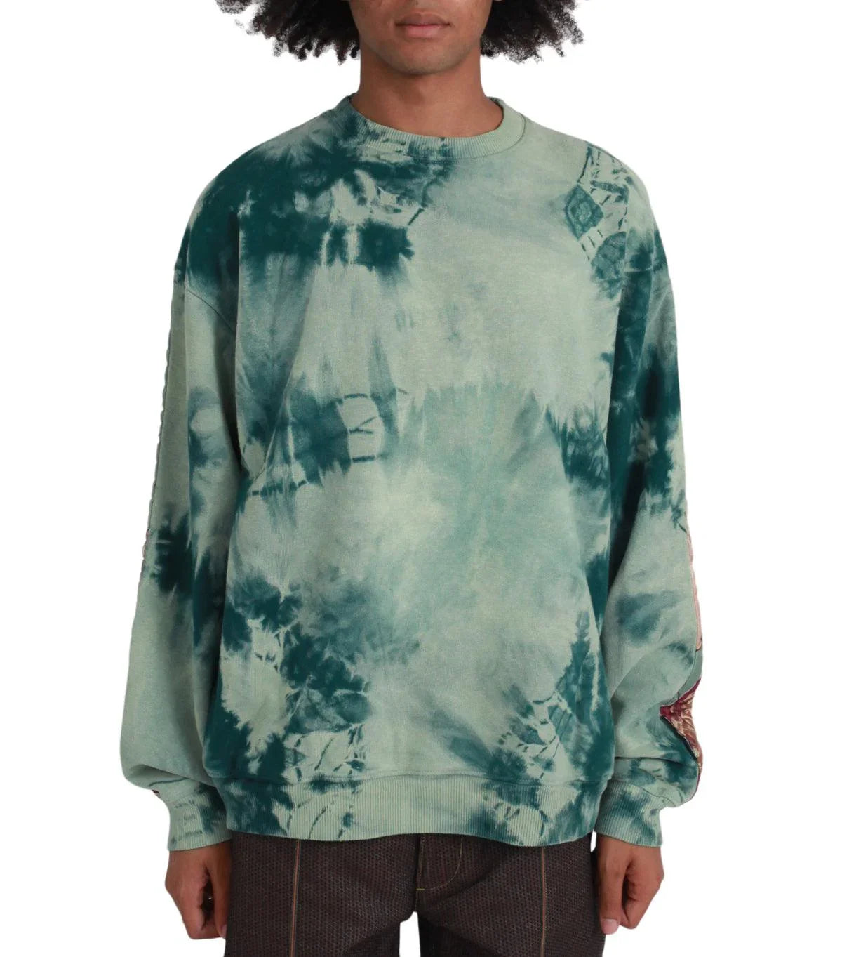 Kapital Knit Bivouac Big Sweater Ecru Green | SOMEWHERE