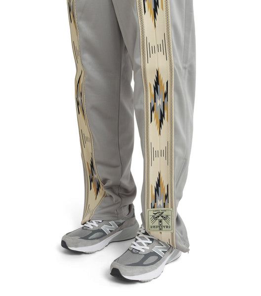 Kapital Smooth Jersey Kochi & Zephyr Straight Pants Front Line Grey | SOMEWHERE