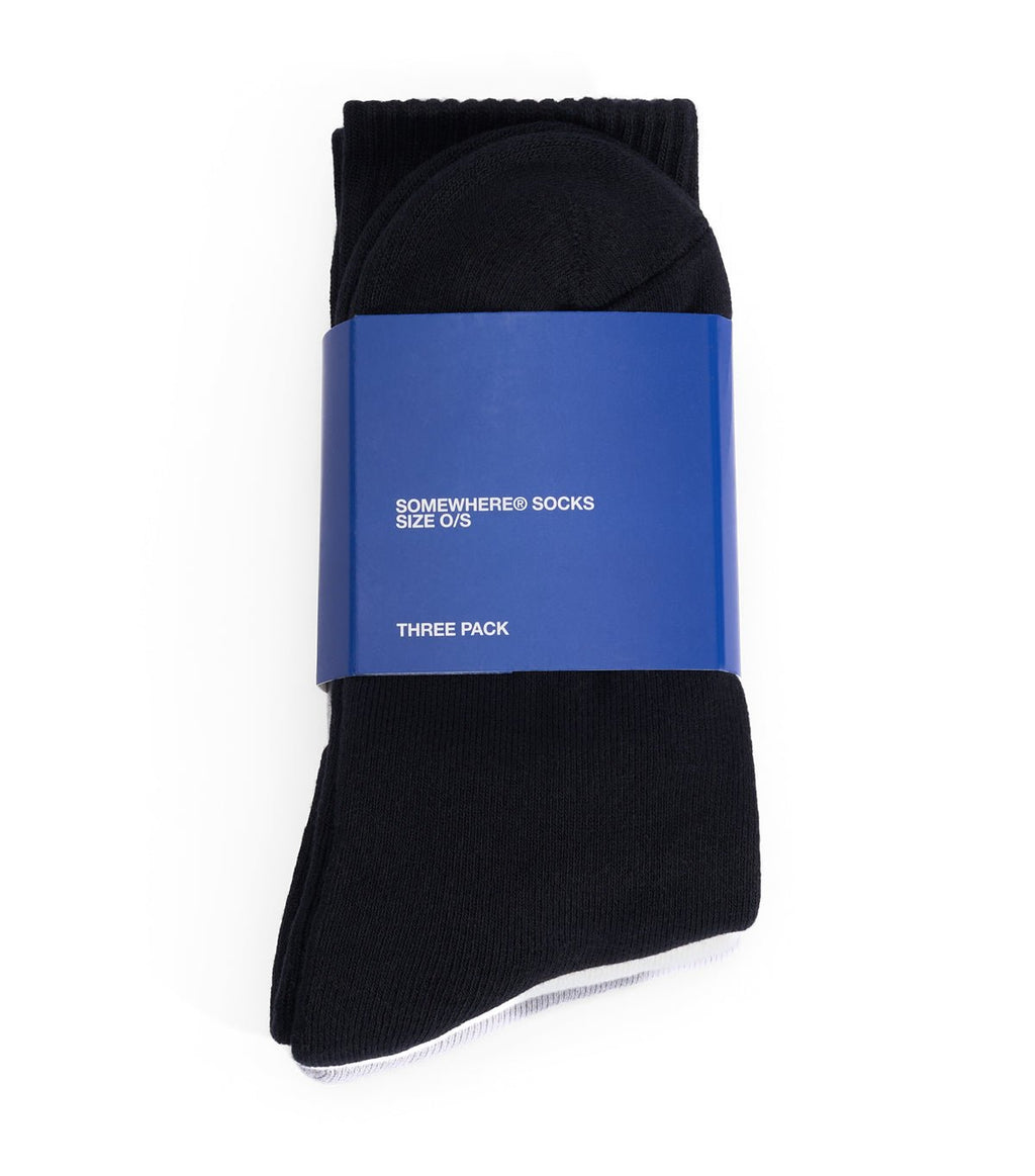 SOMEWHERE Original Crew Socks Multi (3 Pack)