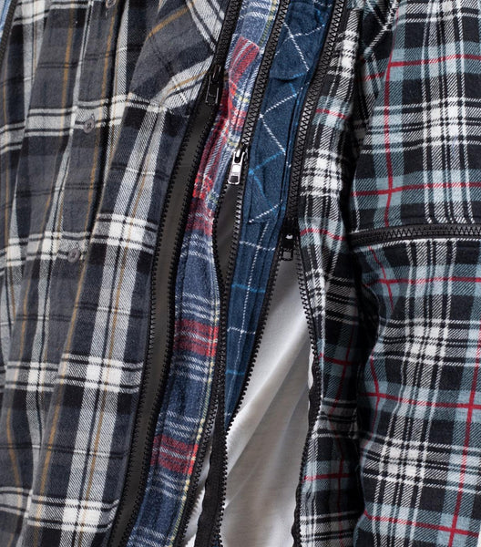 Needles 7 Cuts Flannel Shirt Zipped Wide | SOMEWHERE