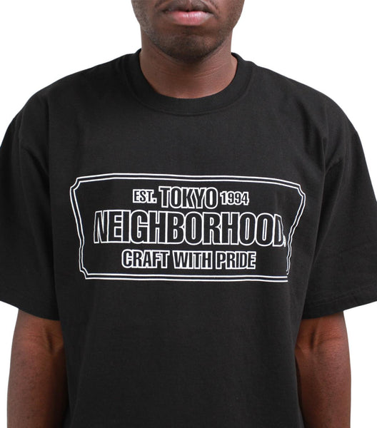 Neighborhood Short Sleeve 1 Tee Black | SOMEWHERE